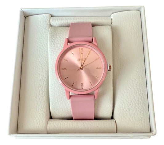 Reloj juvenil mujer Kenox con pulsera de silicona rosa