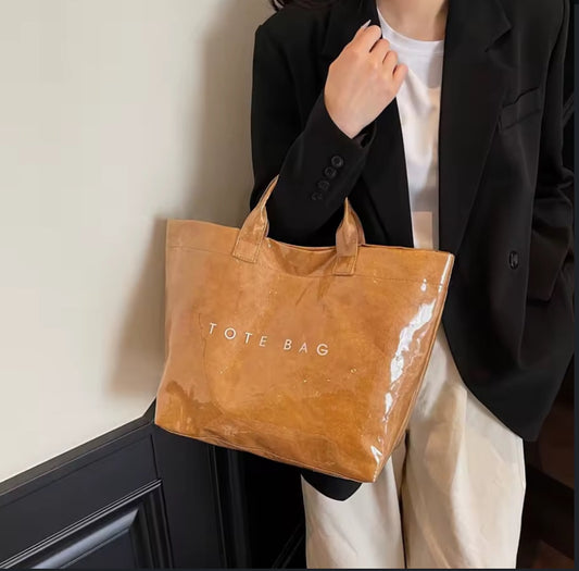 Tote Bag de PVC con acabado encerado 35x30