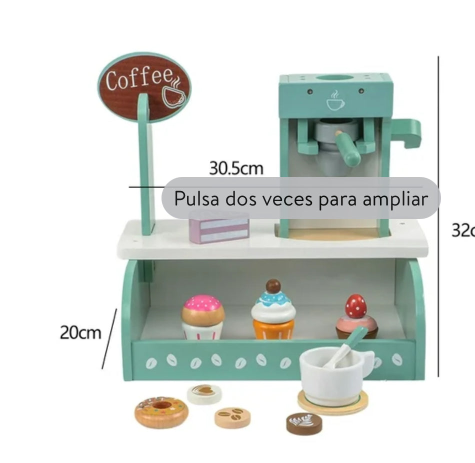 Playset Cafetería de madera para niños, Coffee Shop