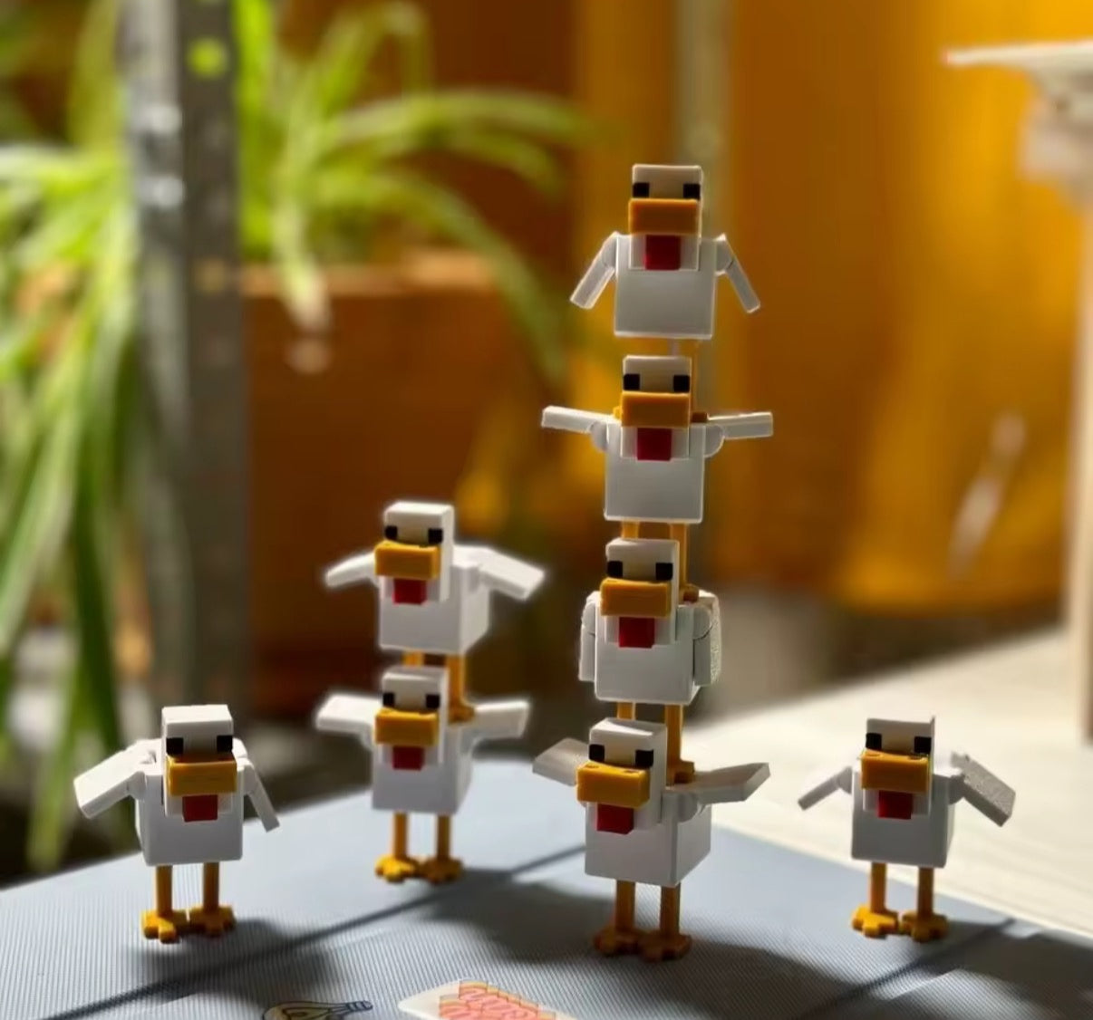 Brújula Minecraft con carga usb + figura Lava Chicken 3D