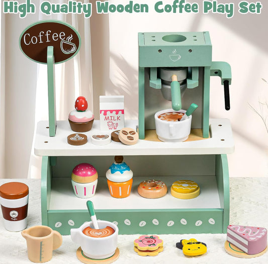 Playset Cafetería de madera para niños, Coffee Shop