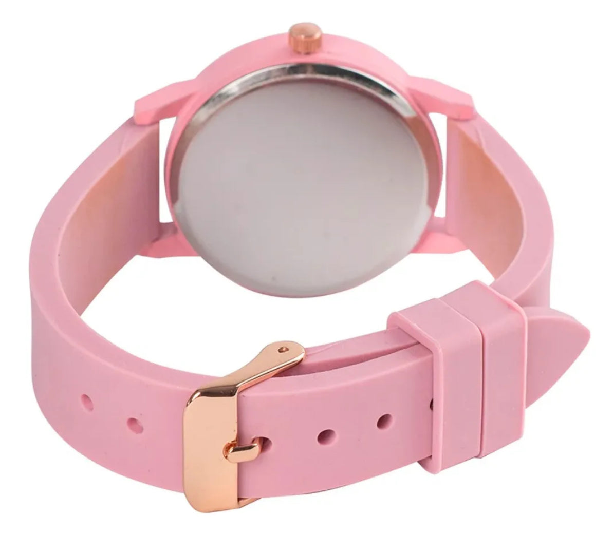 Reloj juvenil mujer Kenox con pulsera de silicona rosa