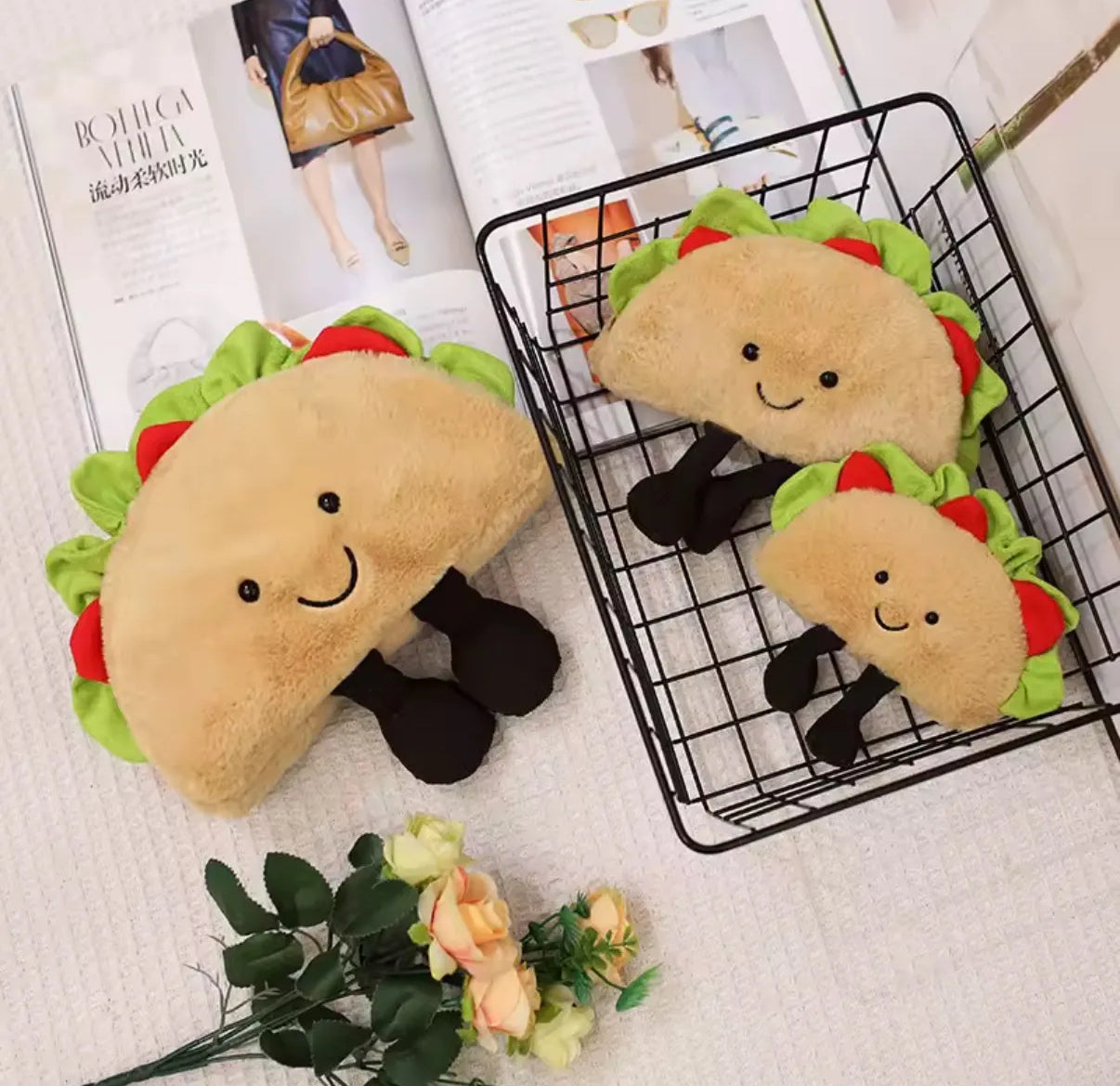 Peluche Kawaii diseño Taco 15x18