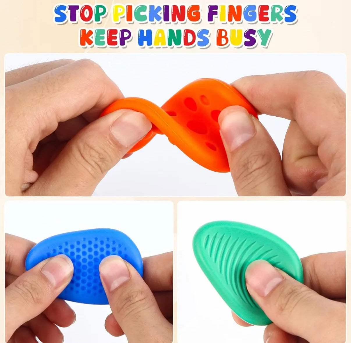 Fidget Toy - Worry Stones - piedras sensoriales de silicona