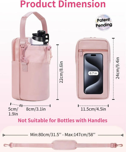 Bolso Gym mujer para articulos personales y botella de agua
