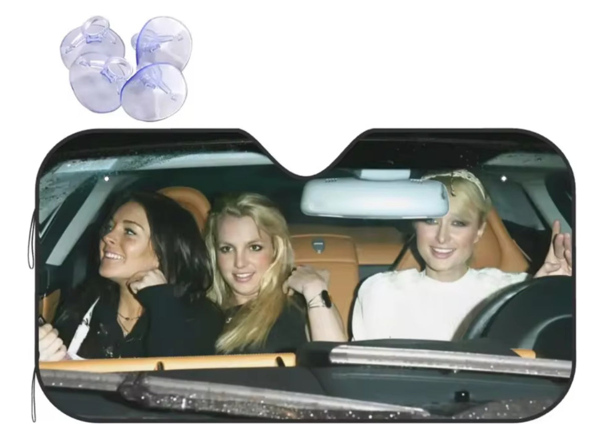 Parasol para auto diseño icónico Britney, Paris y Lindsay