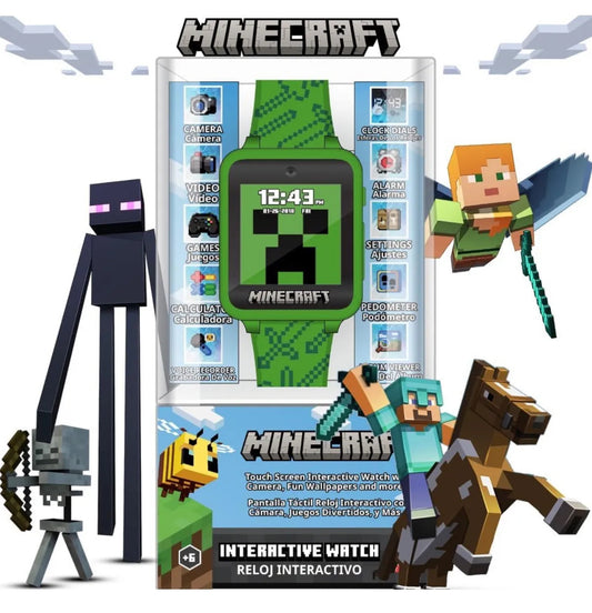 Reloj interactivo Accutime diseño Minecraft