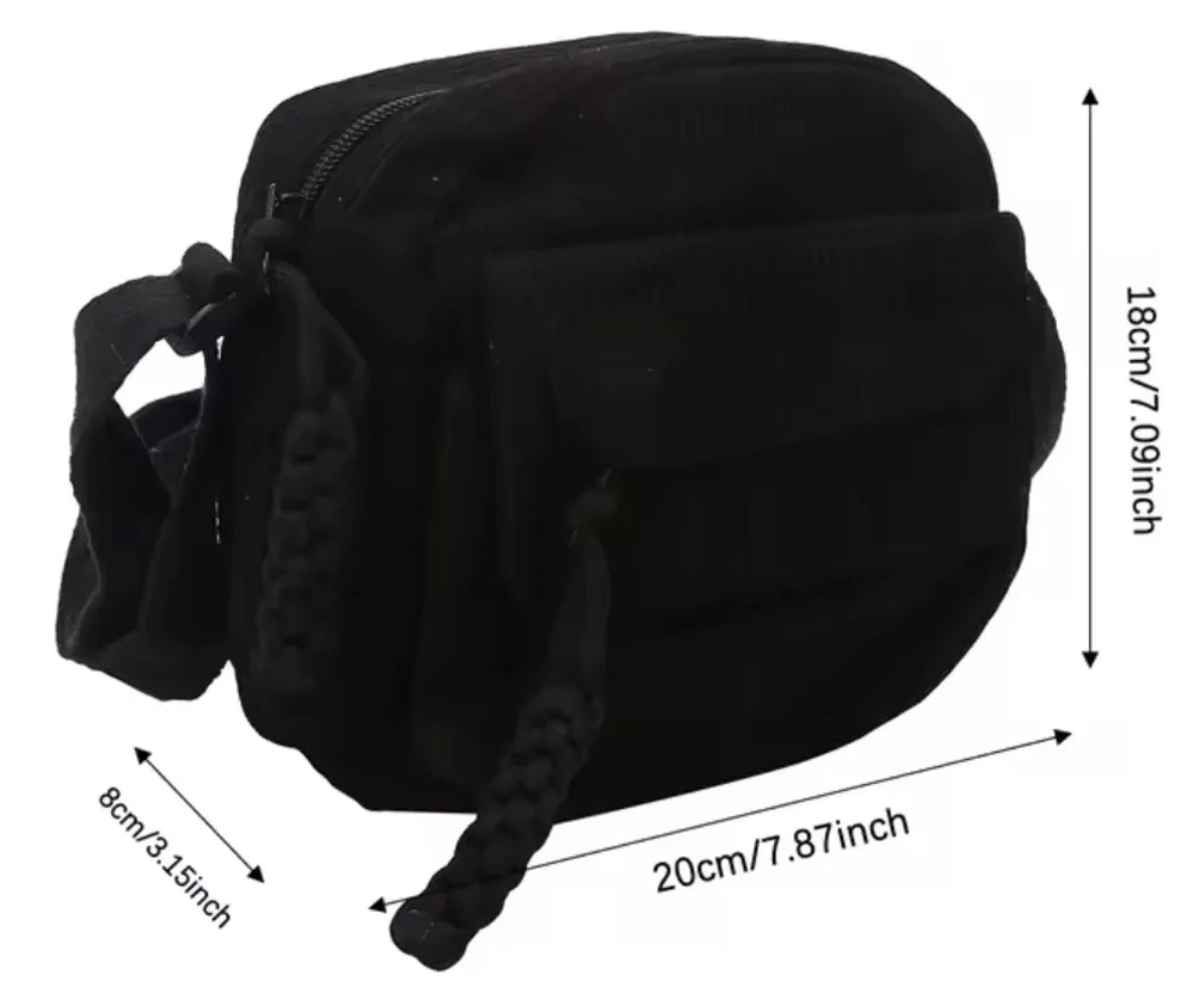 Bolso bandolera de tela tipo cotelé