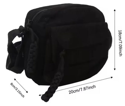 Bolso bandolera de tela tipo cotelé