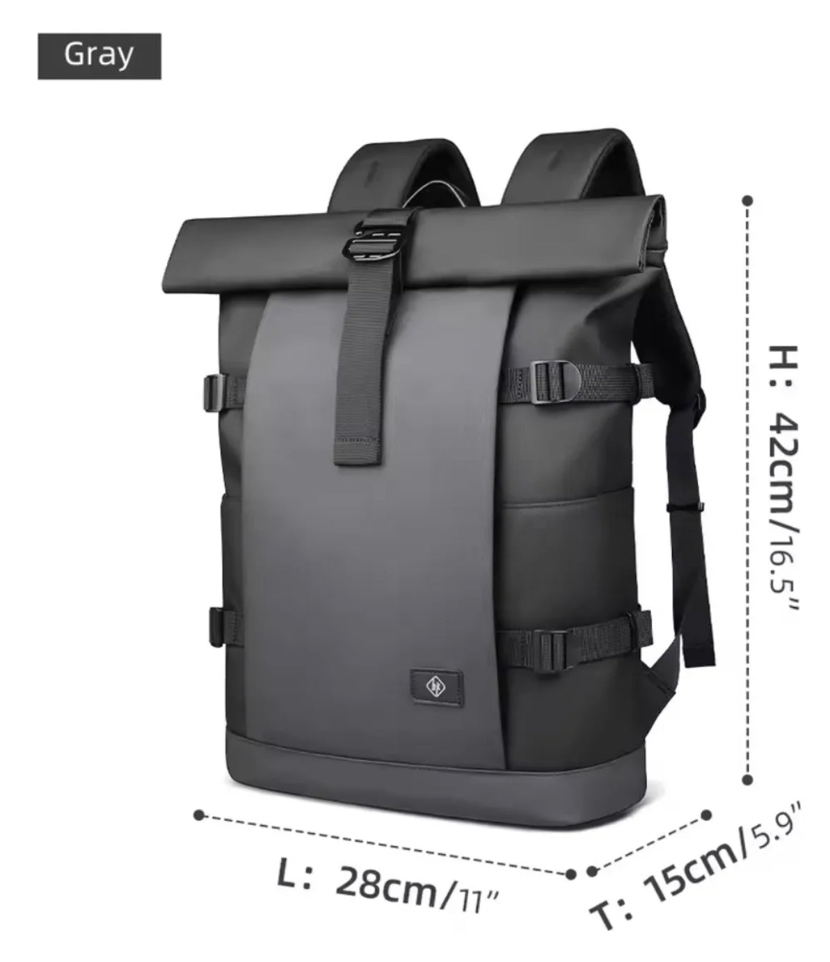 Mochila impermeable HK extensible 25litros Negra