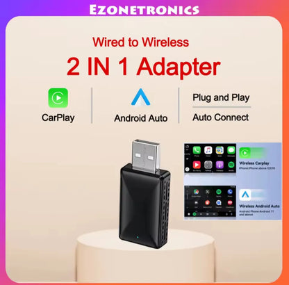 Mini adaptador inalámbrico Carplay para Apple y Android