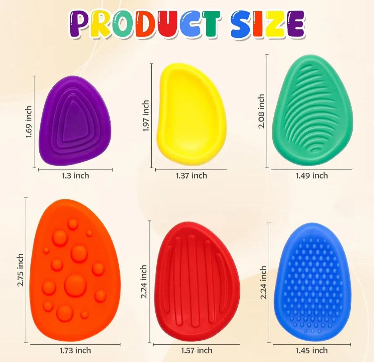 Fidget Toy - Worry Stones - piedras sensoriales de silicona