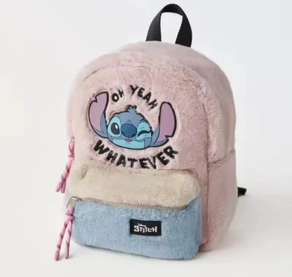 Mochila pequeña de felpa diseño Whatever Rosa