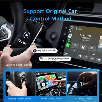 Mini adaptador inalámbrico Carplay para Apple y Android