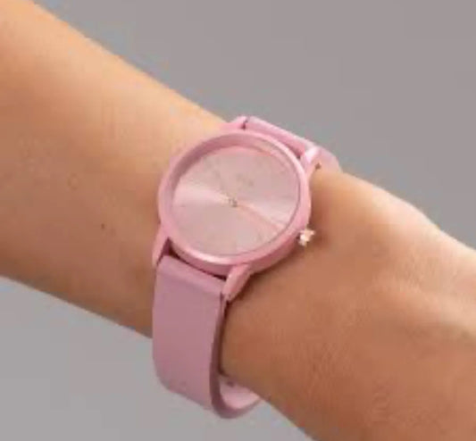 Reloj juvenil mujer Kenox con pulsera de silicona rosa