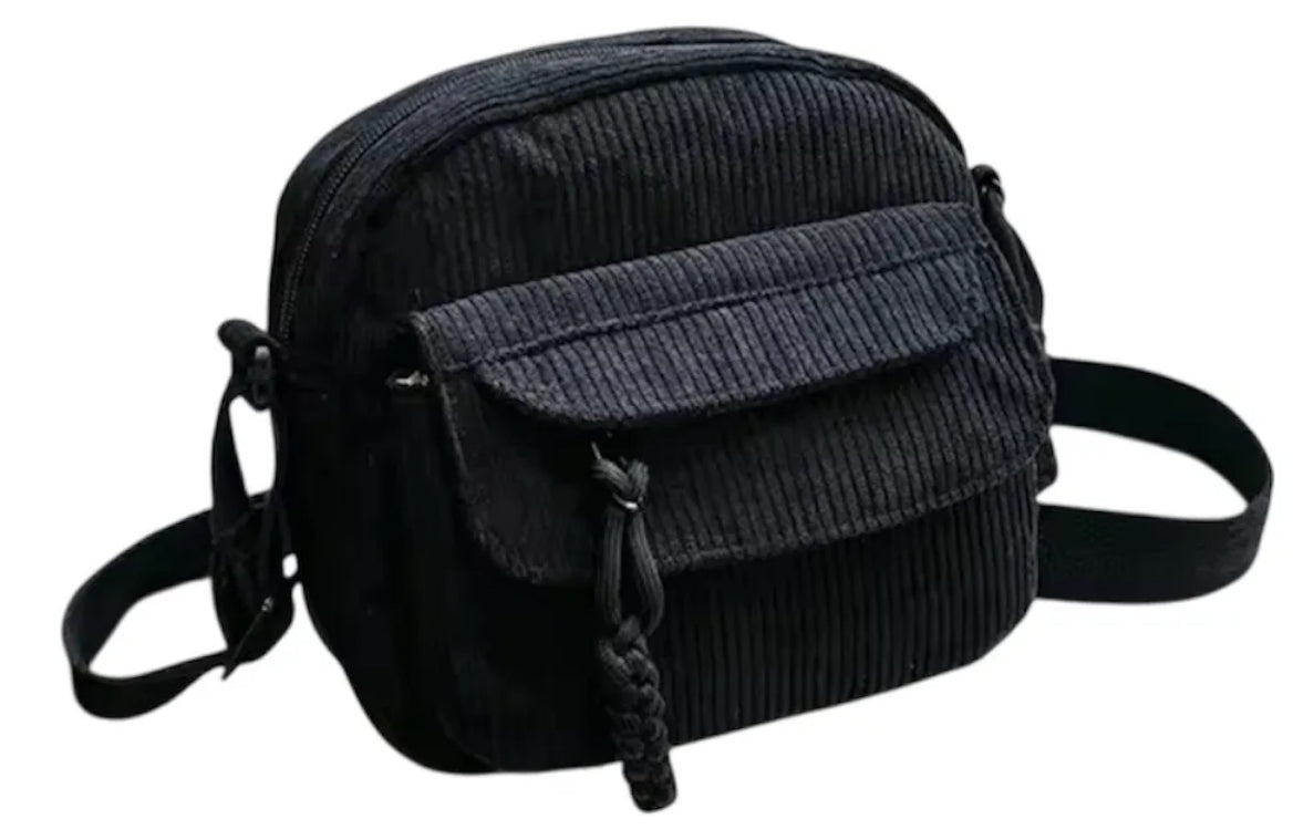 Bolso bandolera de tela tipo cotelé