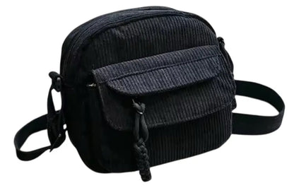 Bolso bandolera de tela tipo cotelé
