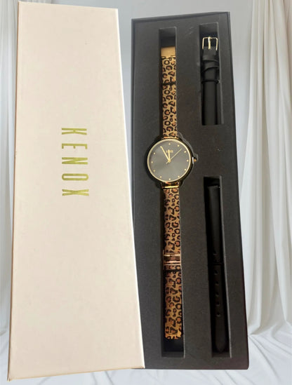 Reloj mujer Kenox con pulsera intercambiable Animal print
