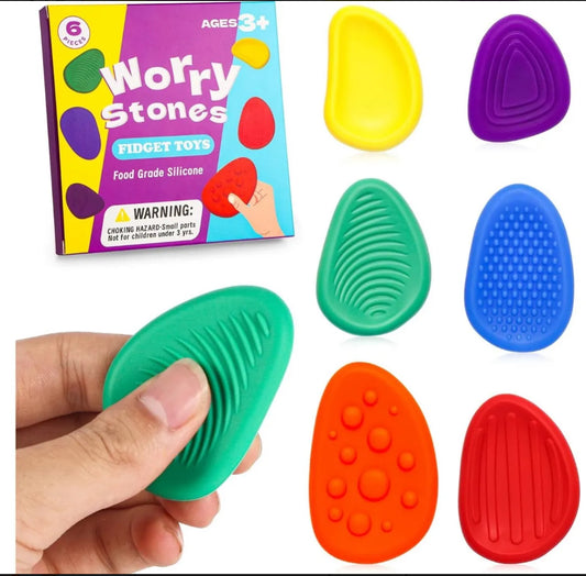 Fidget Toy - Worry Stones - piedras sensoriales de silicona