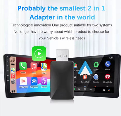Mini adaptador inalámbrico Carplay para Apple y Android
