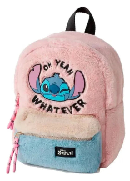 Mochila pequeña de felpa diseño Whatever Rosa